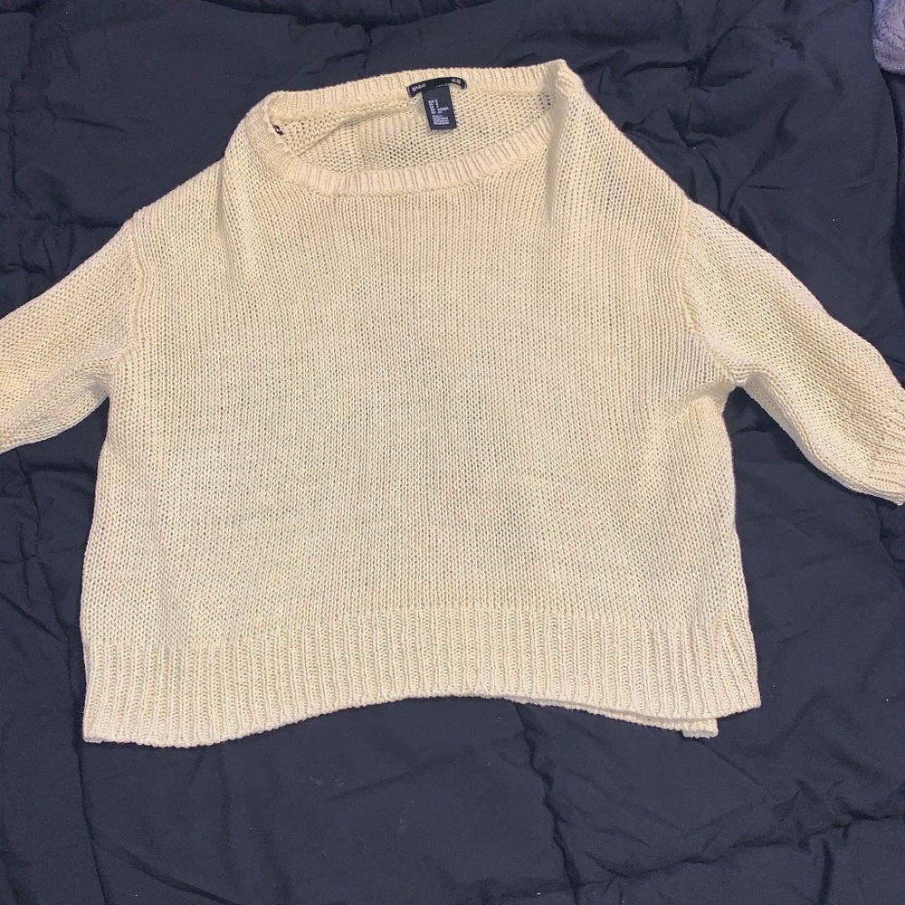 Yellow Cropped Sweater